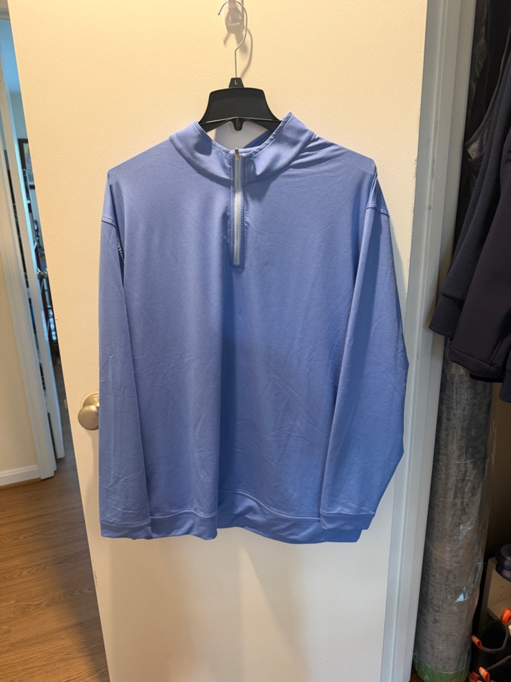 Peter Millar Men's Zip Mock Neck Sweater - Periwinkle Blue